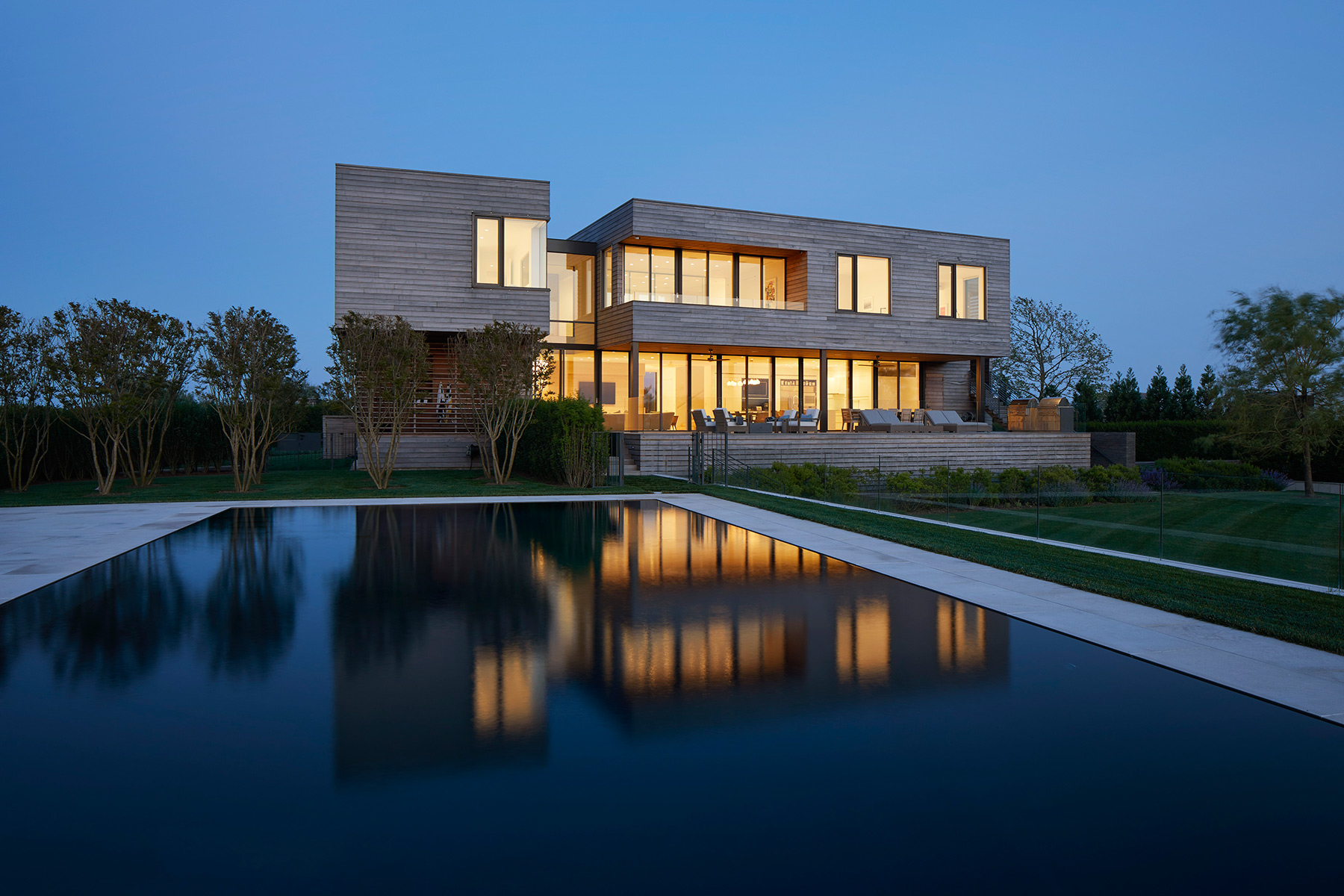 Bridgehampton House at dusk