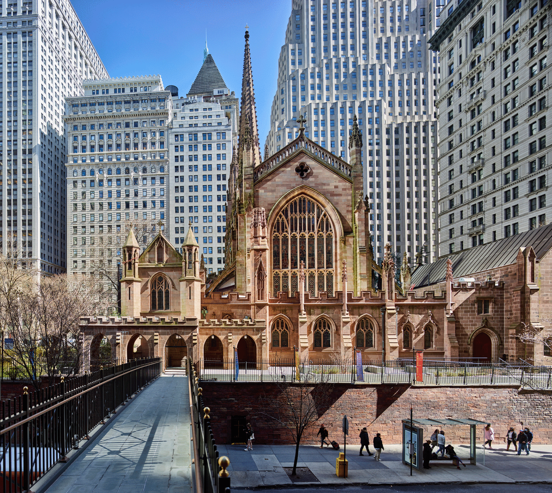 View of the east-facing side of Trinity Wall Street