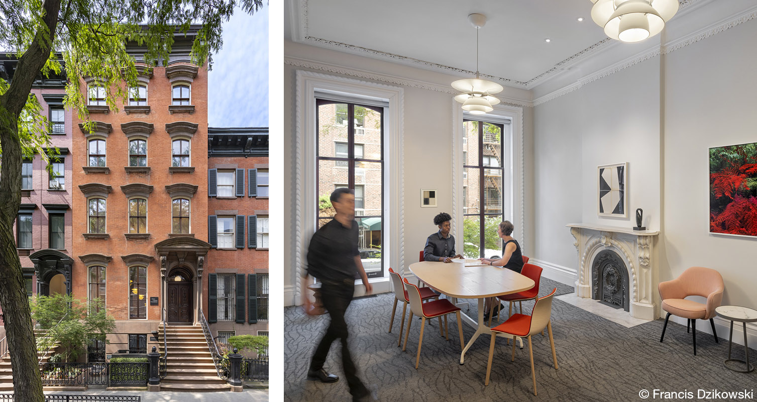 The renovated Mertz Gilmore Foundation Meeting House by MBB Architects.